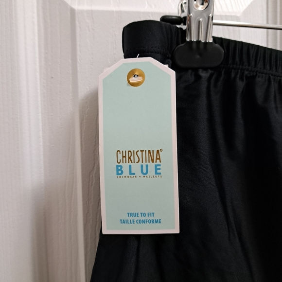 New! Christina Swim Skirt Women's 12 Black Bathing Suit Bottoms - Picture 6 of 11